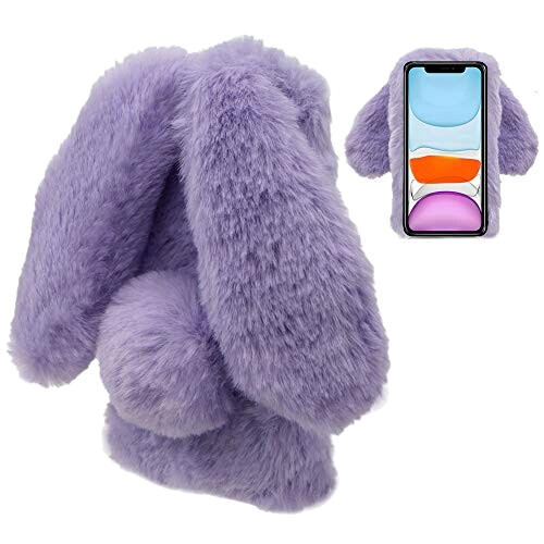 Peluche Lapin violet 15 cm