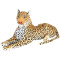 Peluche Léopard marron 110 cm - miniature