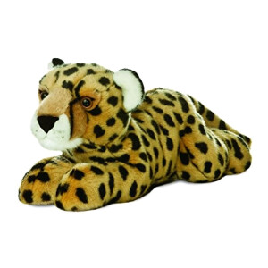 Peluche Léopard marron et noir 30 cm