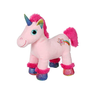 Peluche Licorne rose et fushia 22 cm
