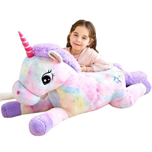 Peluche Licorne multicolore 110 cm