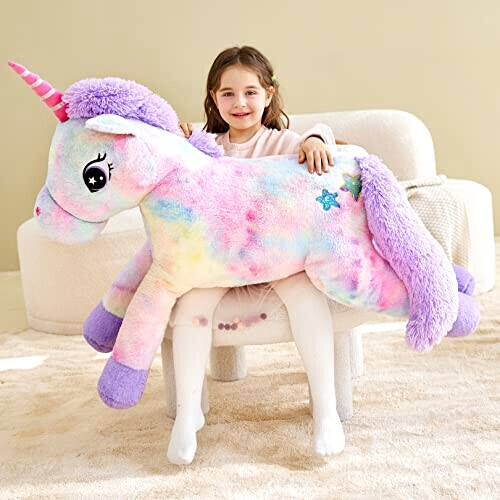 Peluche Licorne multicolore 110 cm variant 0 