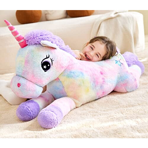 Peluche Licorne multicolore 110 cm variant 5 