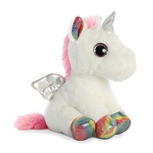 Peluche Licorne multicolore 18 cm
