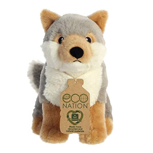 Peluche Loup gris/blanc/marron 24 cm