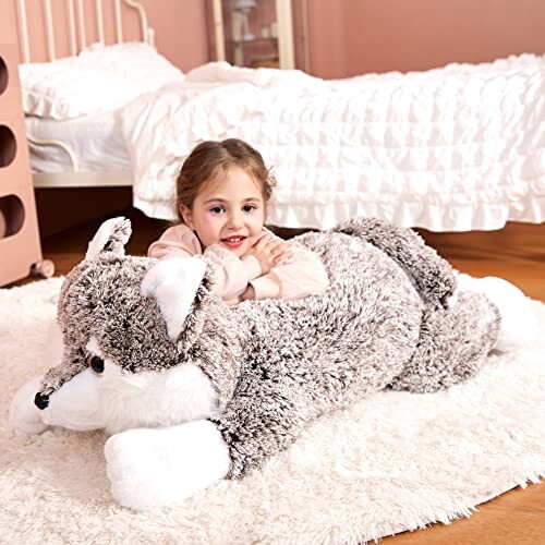 Peluche Loup marron 78 cm variant 4 