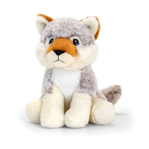 Peluche Loup gris blanc 18 cm