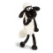 Peluche Mouton noir/blanc 35 cm - miniature