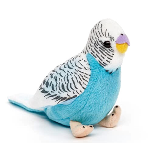 Peluche Perruche - Oiseau - bleu 12 cm