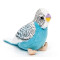 Peluche Perruche - Oiseau - bleu 12 cm - miniature