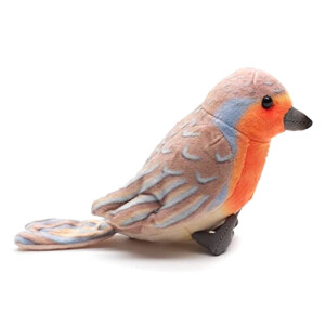 Peluche Rouge-gorge - Oiseau - 10 cm