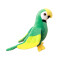 Peluche Perroquet - Oiseau - vert 15x20 cm - miniature