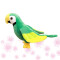 Peluche Perroquet - Oiseau - vert 15x20 cm - miniature variant 4