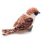 Peluche Moineau - Oiseau - 10 cm - miniature variant 2