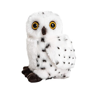 Peluche Chouette - Oiseau - blanc 19 cm