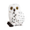 Peluche Chouette - Oiseau - blanc 19 cm - miniature