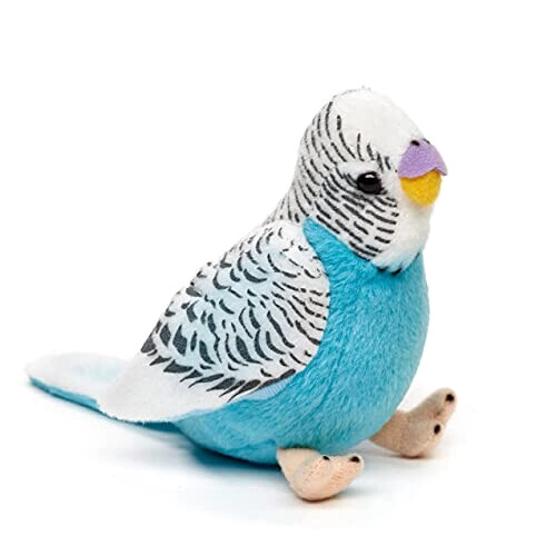 Peluche Perruche - Oiseau - bleu 12 cm