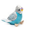 Peluche Perruche - Oiseau - bleu 12 cm - miniature