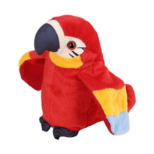 Peluche Perroquet - Oiseau - rouge 21x10 cm