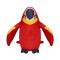Peluche Perroquet - Oiseau - rouge 21x10 cm - miniature variant 1