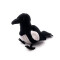 Peluche Corbeau, Pie - Oiseau - noir 12 cm - miniature