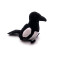Peluche Corbeau, Pie - Oiseau - noir 12 cm - miniature variant 1