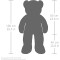 Peluche Ours blanc 100 cm - miniature variant 2