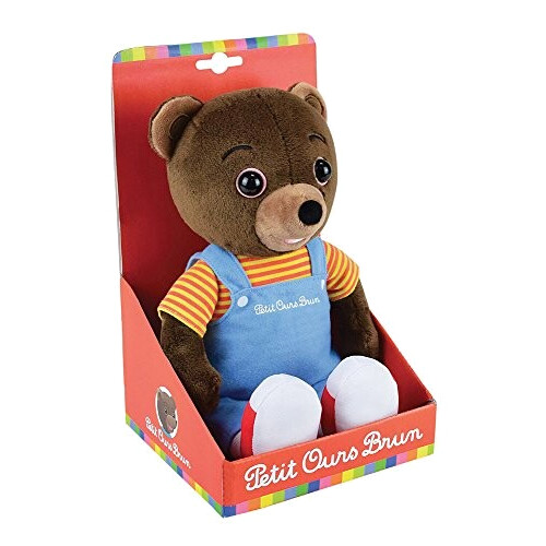 Peluche Ours bleu rouge 32 cm