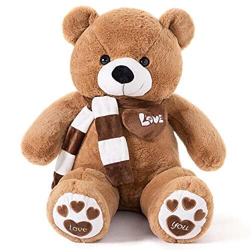 Peluche Ours marron foncé 80 cm