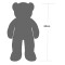 Peluche Ours marron foncé 80 cm - miniature variant 7