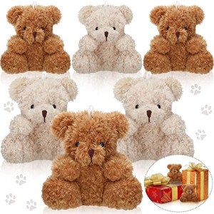 Peluche Ours marron abricot 10 cm