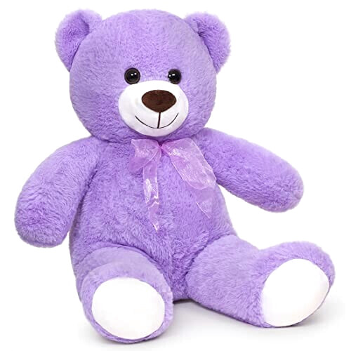 Peluche Ours mauve 40 cm