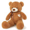 Peluche Ours marron foncé 80 cm - miniature