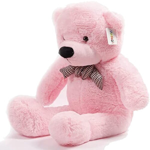 Peluche Ours rose 100 cm