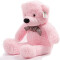 Peluche Ours rose 100 cm - miniature