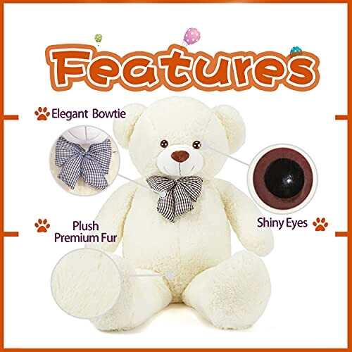 Peluche Ours blanc 78 cm variant 3 