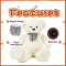 Peluche Ours blanc 78 cm - miniature variant 4