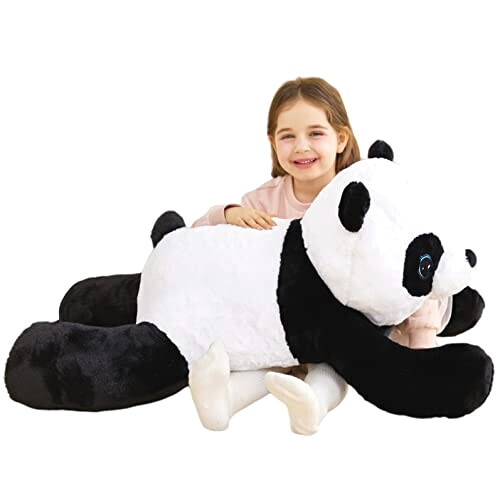 Peluche Panda noir 78 cm