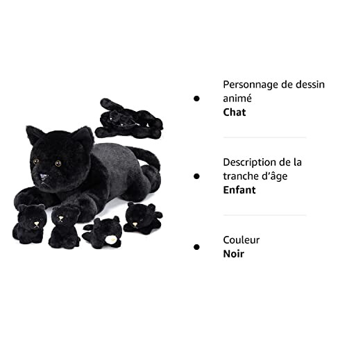 Peluche Panthère noir 40 cm variant 6 