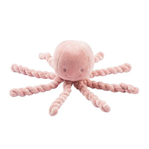 Peluche Pieuvre rose poudré 23x8 cm