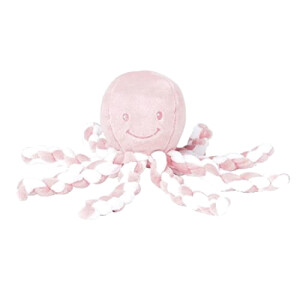 Peluche Pieuvre rose/blanc 8x8 cm