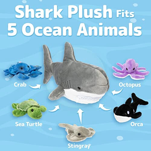 Peluche Poisson bleu 38 cm variant 0 