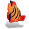 Peluche Poisson multicolore 20 cm - miniature variant 1