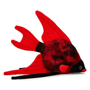 Peluche Poisson s tropicaux (noir/rouge) 23 cm
