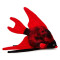 Peluche Poisson s tropicaux (noir/rouge) 23 cm - miniature