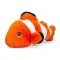 Peluche Poisson noirblanc et orange 25 cm - miniature
