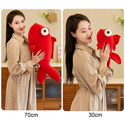 Peluche Poisson rouge 30 cm variant 2 