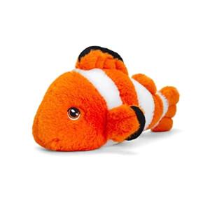 Peluche Poisson orange blanc 33 cm