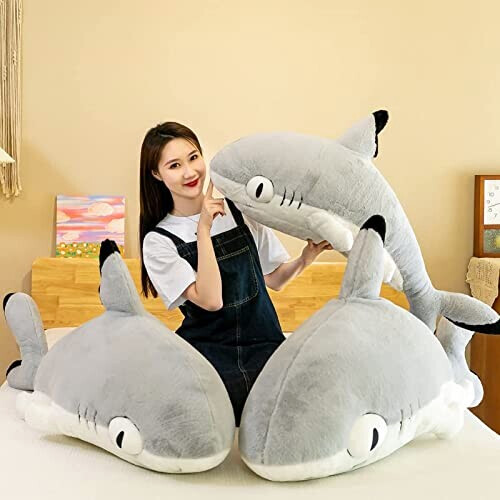 Peluche Poisson shark cat 70 cm variant 0 