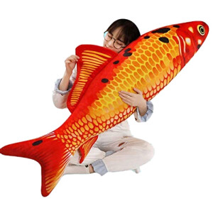 Peluche Poisson café 80 cm